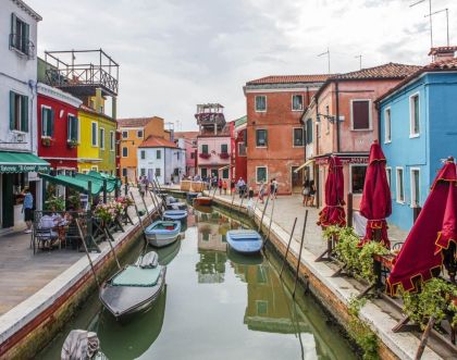 Colourful Italian towns - Cinque Terre, Positano, Burano and Portofino architecture